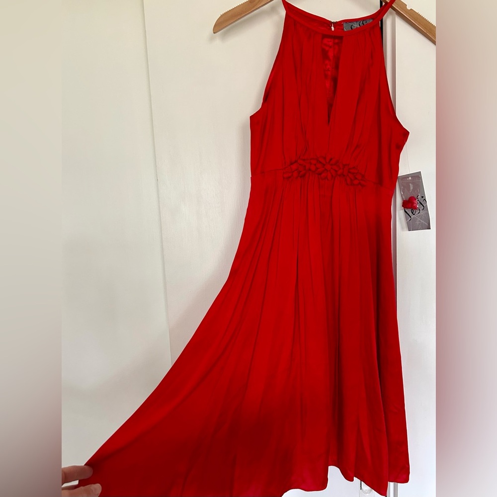 NWT Sessi Elegant Ruby Red Cocktail Dress- Sz S - Picture 2 of 10